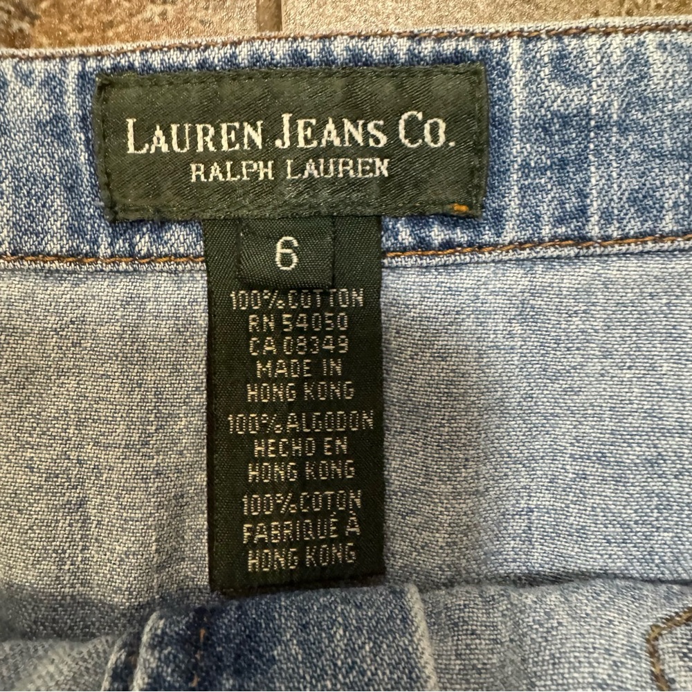 Lauren Jeans Co Ralph Lauren Denim Corset Tank Top Sz 6 - Picture 6 of 8
